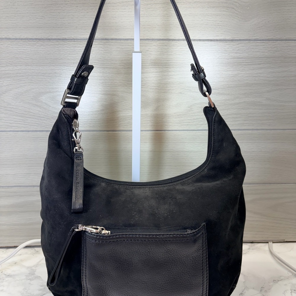 Stone Mountain Accessories Suede Black Hobo Bag